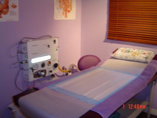 Our Colon Hydrotherapy room.