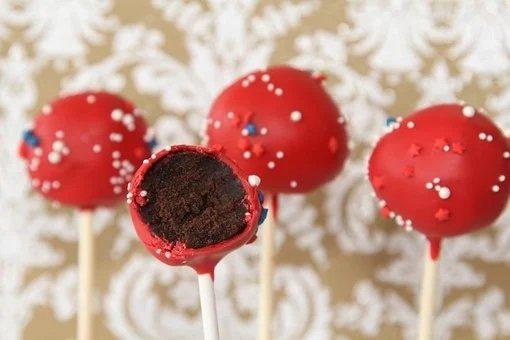 Valentine's Day Red covered Chocolate Cake Pops