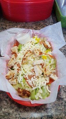 Loaded grilled chicken salad