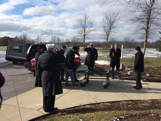 Veteran's Funeral at Great Lakes National Cemetery in Holly, Michigan