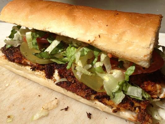 Blackened Tilapia Po-Boy