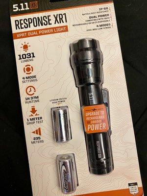 Response XR1 Flashlight. Great value for a powerful piece of gear.