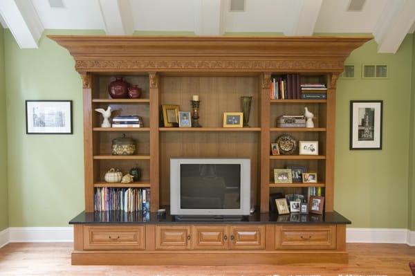 Traditional Family Room/Entertainment Storage by Cheryl D & Company