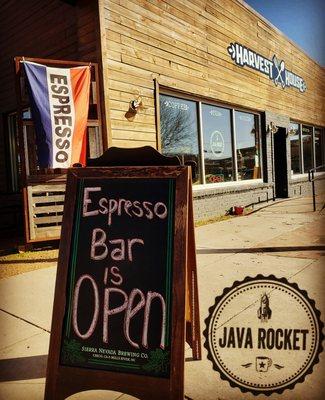 Java Rocket is located inside Harvest House in beautiful downtown Denton, Texas