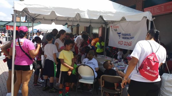 Kids having fun at the Kidney Walk