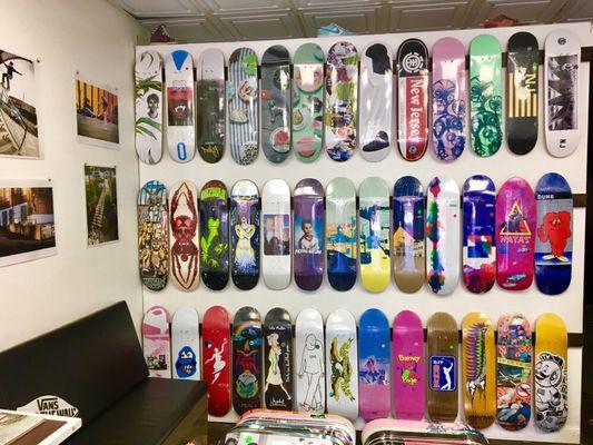 Full selection of all the top brands of skateboards.