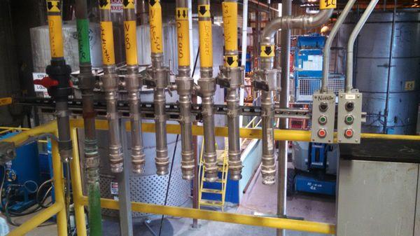 Install 1000's of feet of 2" Viega pro press stainless processing pipe.