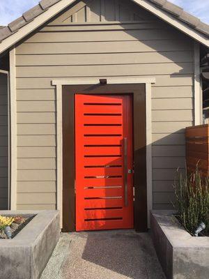 Custom entry door .