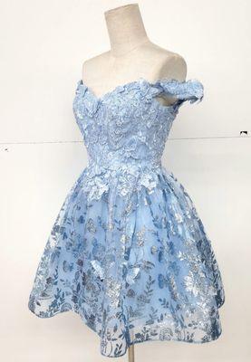 Sky blue dama dress