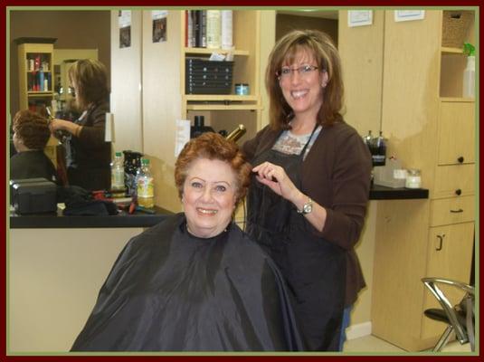 Our stylist Cynthia with her long timwe client!