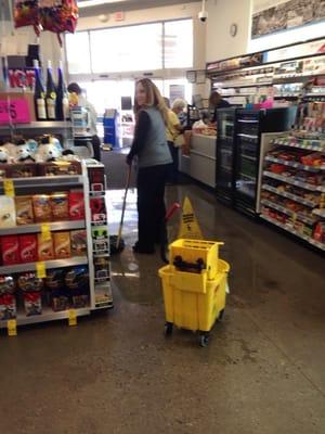 Always ready for action!!! Clean up on isle ??? Ha ha