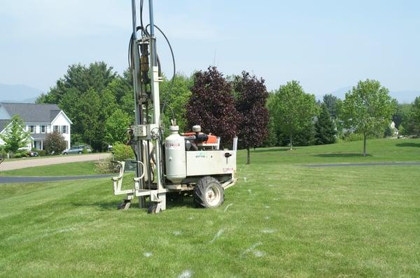 Our Terralift equipment to rejuvenate a failed septic system, and we guarantee the work.