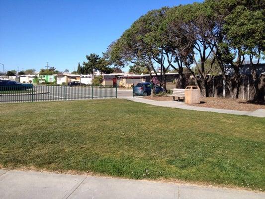 90% fenced in, but there are two open spots.