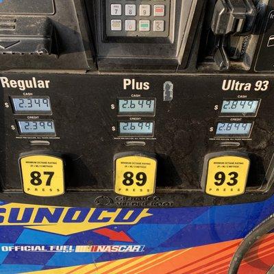 Gas price as of 01/30/2020.