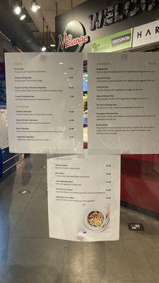 Hot bar menu