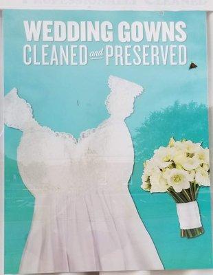 We will take care of your wedding gown to keep it pristine just like it was on your special day!