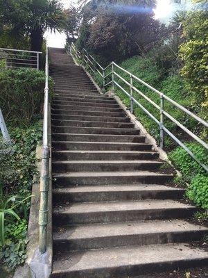 Stairs on an overcast day