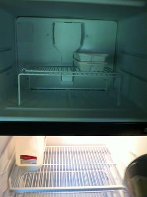 Super clean fridge and freezer.