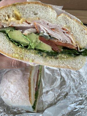 "yoga pants" (turkey, veggies, honey mustard) - fresh and light