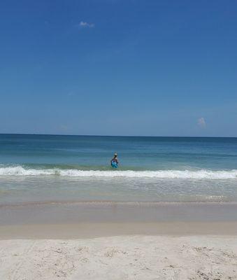 The beach directly in front of the hotel. They provide beach chairs and boogie boards.