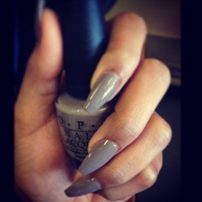 Ballet Nail shape  OPI " I adore YOU "