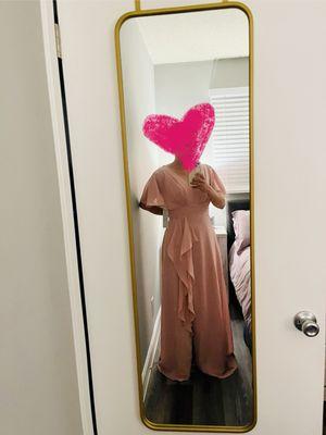 Bridesmaid dress, before it was altered and cut. It was quite long.