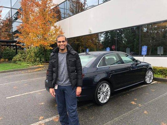 Rafael with his new Audi!