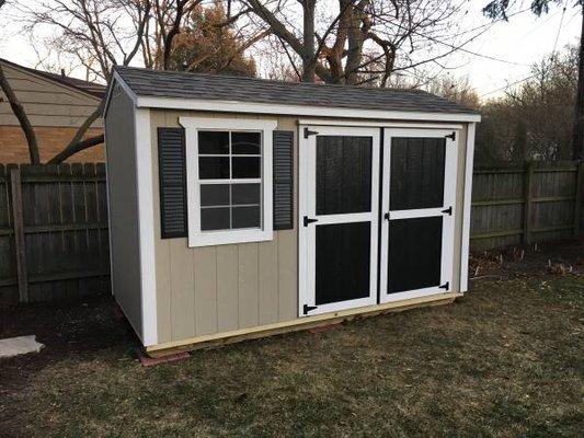 8x12 Garden Shed, LP Smartsiding Painted