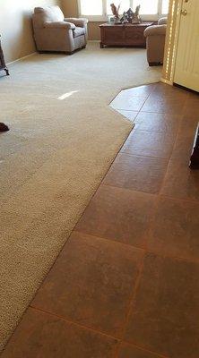 Carpet and Tile Cleaned at a Maricopa Resident Home