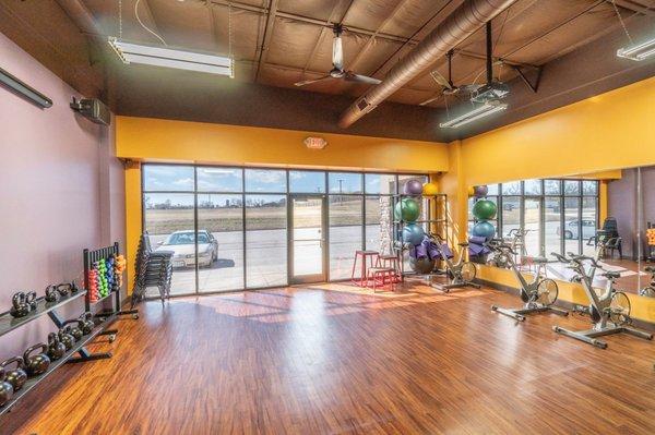 Classroom and additional workout area.