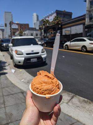 One scoop Thai ice cream