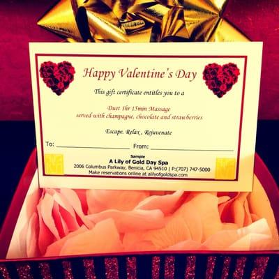 Valentine Day gift certificate