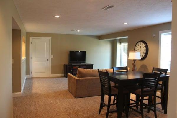 Light and Bright for a Basement Family Room