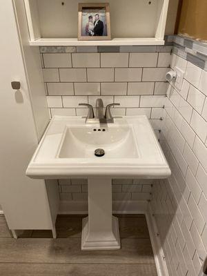 Tile and sink upgrade by Orozco construction