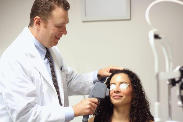 Dr. Tracy uses IPL to treat dry eye.