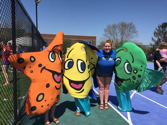 Safety Day 2018, staff with Stop Drowning Now's Safer 3 Friends