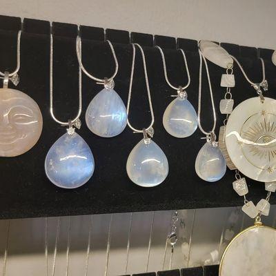 Highest of quality Moonstone pendants. Very flashy and almost translucent.