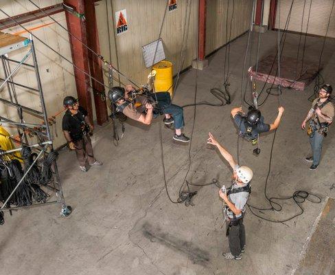 Rope access training class.