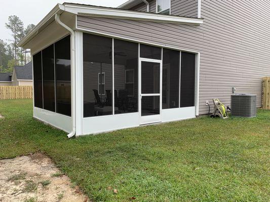 Screen Room with a 16" kick plate.