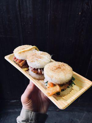 The trio mini burgers ~$12 with tax