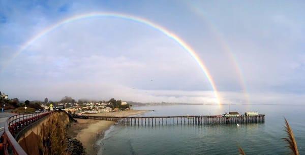 Rainbow over the wharf