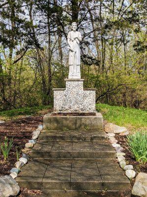 St. Paul of the Cross encountered on my walk on the grounds behind the retreat house