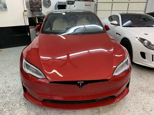 Currently the world's fastest car - the Tesla S Plaid - 0-60 in 1.98 seconds...in for clear bra and tint!