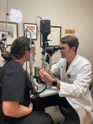 Dr. Lockwood examining patients