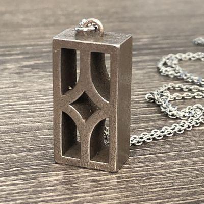 Steel StarFire Breeze Block pendant