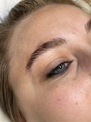 AFTER brow lamination & clean up