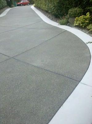 Concrete driveway staining and sealing