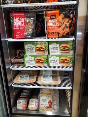 Veggie burger and plant based meat options! More choices than Publix.