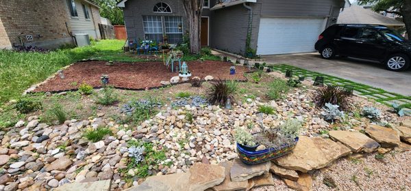 Xeriscaping project, landscaping, rockscaping.