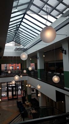 Amazing light and open air atrium space in the middle of the building